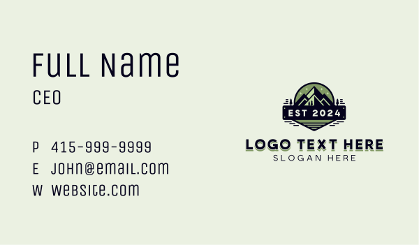 Mountain Camping Summit Business Card Design Image Preview