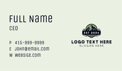 Mountain Camping Summit Business Card Image Preview