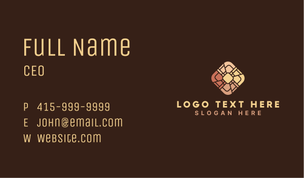 Tile Floor Tiling  Business Card Design Image Preview