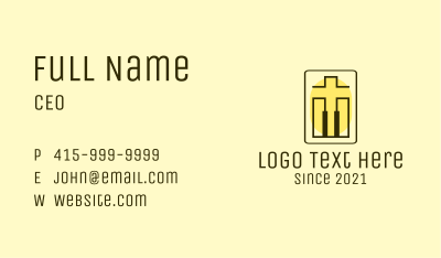 Crucifix Piano Keys Business Card Image Preview