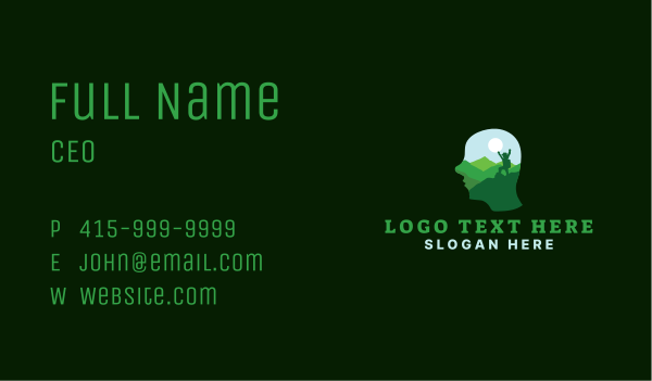 Outdoor Hiking Wellness Business Card Design Image Preview
