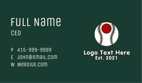 Japanese Baseball Team Business Card Design Image Preview