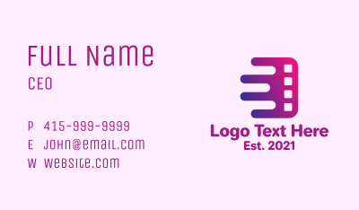 Fast Film Strip Business Card Image Preview