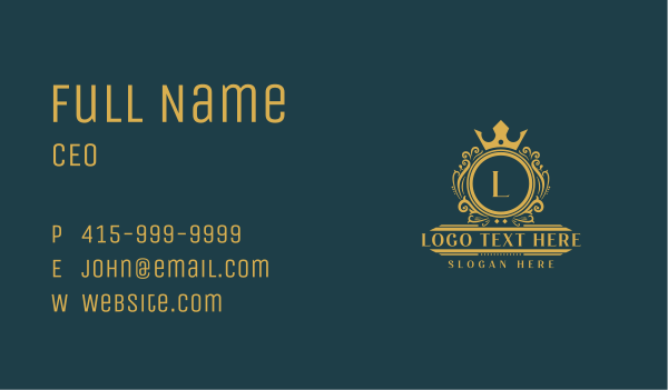 Luxury Royal Monarch Business Card Design Image Preview