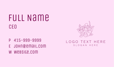 Lady Flower Dress Business Card Image Preview