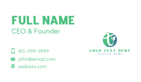 Leaf Organic Letter T Business Card Preview