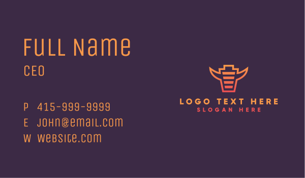 Full Charge Bull Business Card Design Image Preview