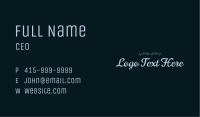 Elegant Wellness Wordmark Business Card Image Preview