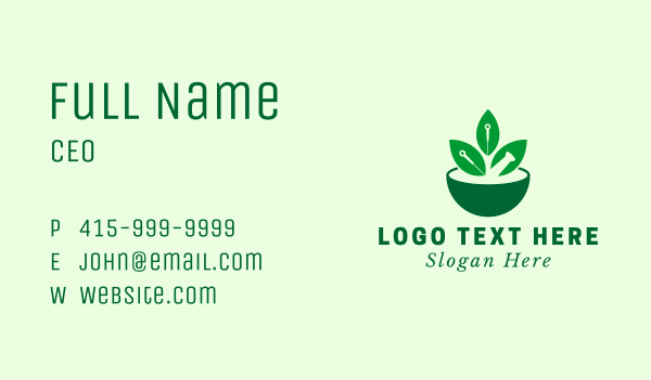 Acupuncture Herbal Treatment Business Card Design Image Preview
