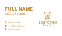 Golden Wheat Tower Business Card Design