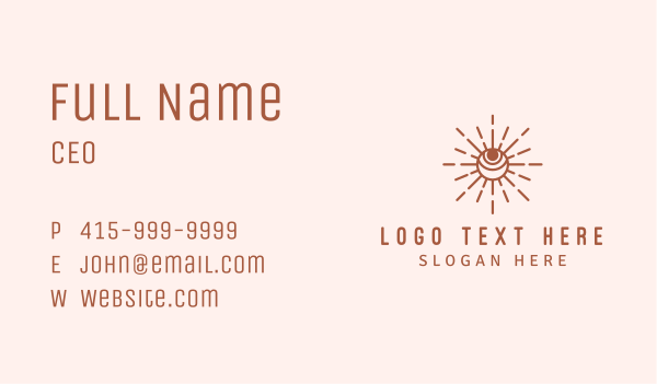Mystical Sun Eye Business Card Design Image Preview