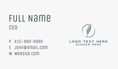 Feather Quill Calligraphy Business Card Image Preview