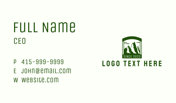 Window Mountain Camping  Business Card Design Image Preview