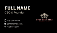 Skull Axe Weapon Business Card Image Preview