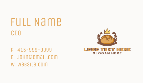 Royal Bread Bakery Business Card Design Image Preview