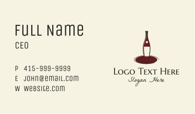 Elegant Wine Bottle  Business Card Image Preview