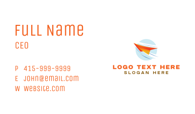 Paper Plane Aviation Business Card Image Preview