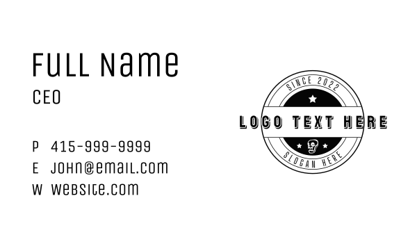 Hipster Skull  Business Card Design Image Preview