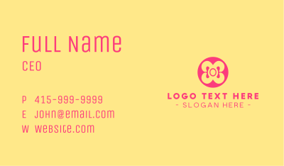 Simple Ribbon Button  Business Card Image Preview