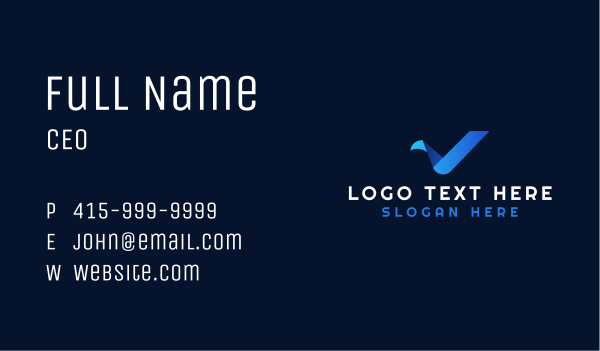 Check Verified Agency Business Card Design Image Preview