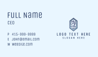 Hexagon Palm Tree Island Business Card Image Preview