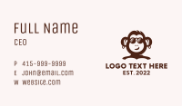 Hipster Monkey Video Game  Business Card Image Preview