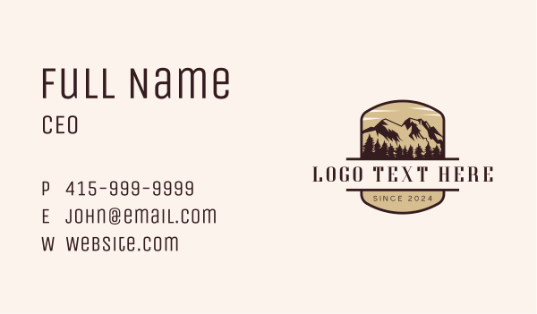 Mountain Summit Explorer Business Card Design Image Preview