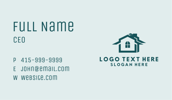 Green Home Real Estate Business Card Design Image Preview
