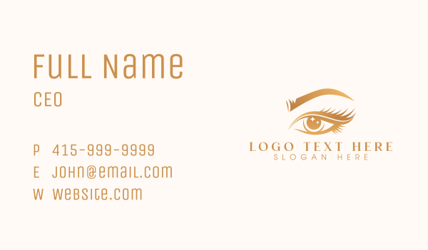 Beauty Feminine Eyelashes Business Card Design Image Preview