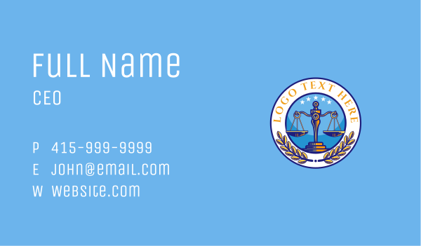 Attorney Law Scales Business Card Design Image Preview