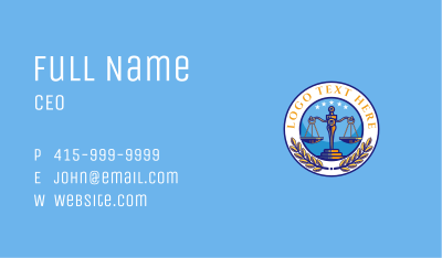 Attorney Law Scales Business Card Image Preview