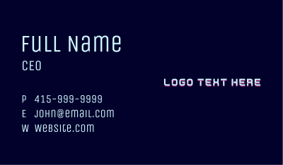 Company Glitch Wordmark  Business Card Image Preview