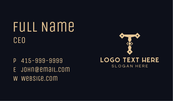 Tech Tool Letter T Business Card Design Image Preview