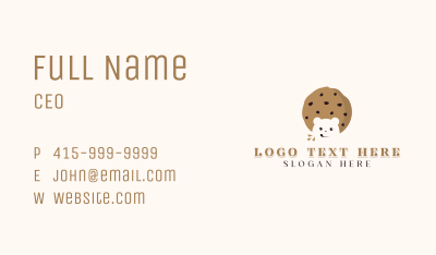 Cookie Bear Dessert Business Card Image Preview