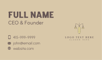 Minimalist Feather Justice Scale Business Card Design