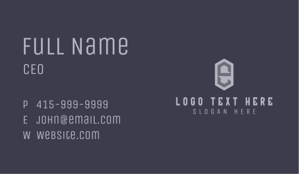 Generic Tech Letter E Business Card Design Image Preview