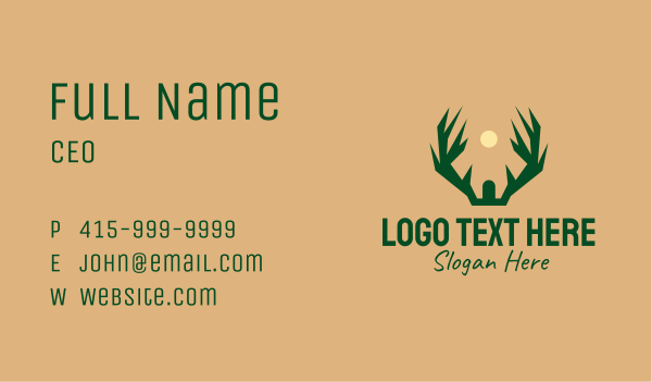 Deer Antler Hunting Business Card Design Image Preview