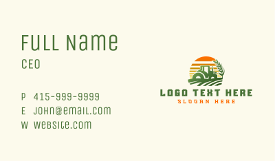 Tractor Wheat Field Agriculture Business Card Image Preview