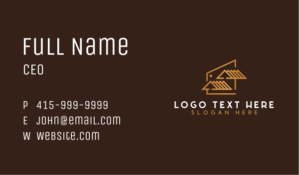 Real State Roofing Architecture Business Card Design Image Preview