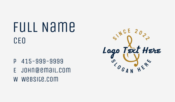 Classic Musical Note Business Card Design Image Preview
