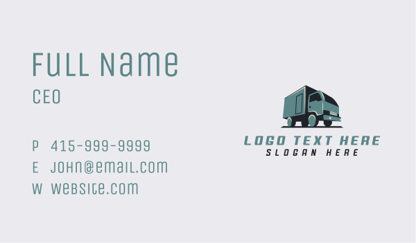 Forwarding Cargo Truck Business Card Design Image Preview