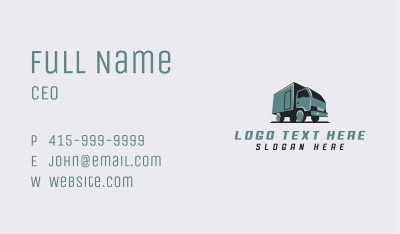 Forwarding Cargo Truck Business Card Image Preview