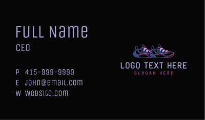 Neon Shoe Runner Business Card Image Preview