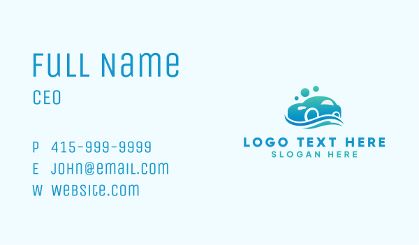 Auto Wash Bubble Cleaning Business Card Design Image Preview