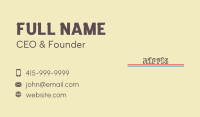 Vintage Hippie Wordmark Business Card Image Preview