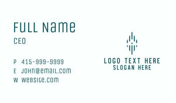 Striped Diamond Home Business Card Design Image Preview
