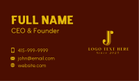 Retro Tailoring Letter J Business Card Image Preview