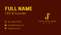 Retro Tailoring Letter J Business Card Design