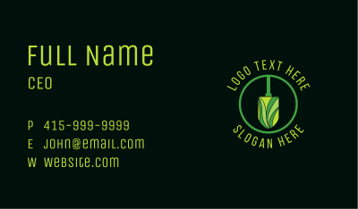 Green Garden Shovel Business Card Image Preview