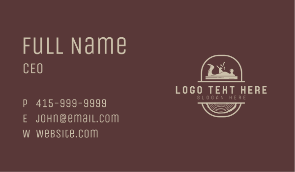 Carpenter Wood Tools Business Card Design Image Preview